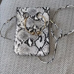 Black and white crossbody